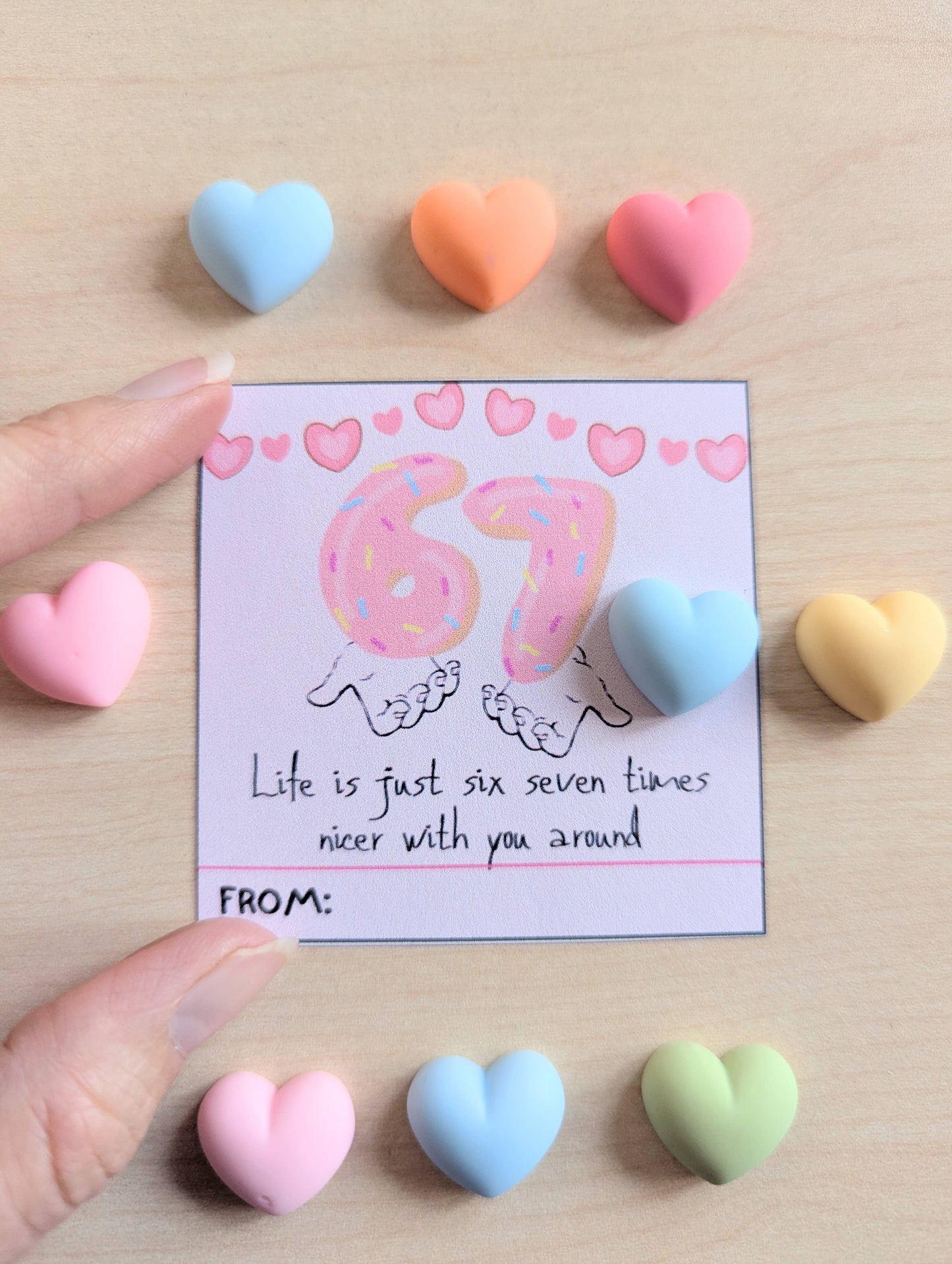 Six Seven Trend Card Valentine & Friendship Card with Heart