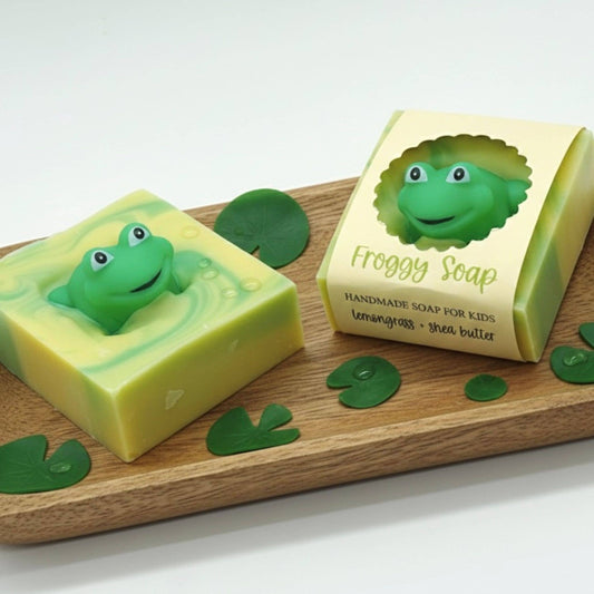 Froggy Handmade Soap Bar for Kids NATURAL VEGAN COLD PROCESS
