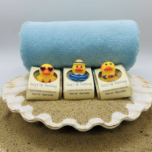 Summer Surf's Up Duckling Handmade Soap Bar for Kids VEGAN