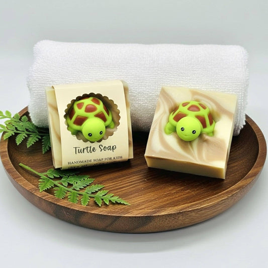 Turtle Handmade Soap Bar for Kids VEGAN COLD PROCESS