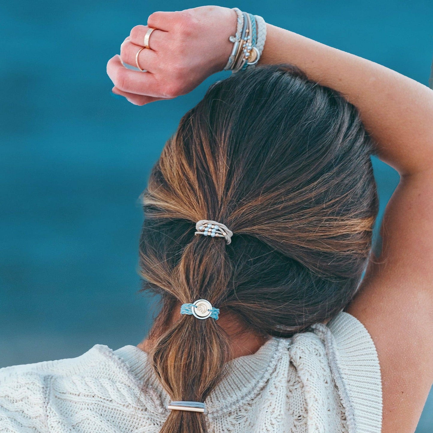 "Wonder" Moon & Stars Hair Tie Bracelets