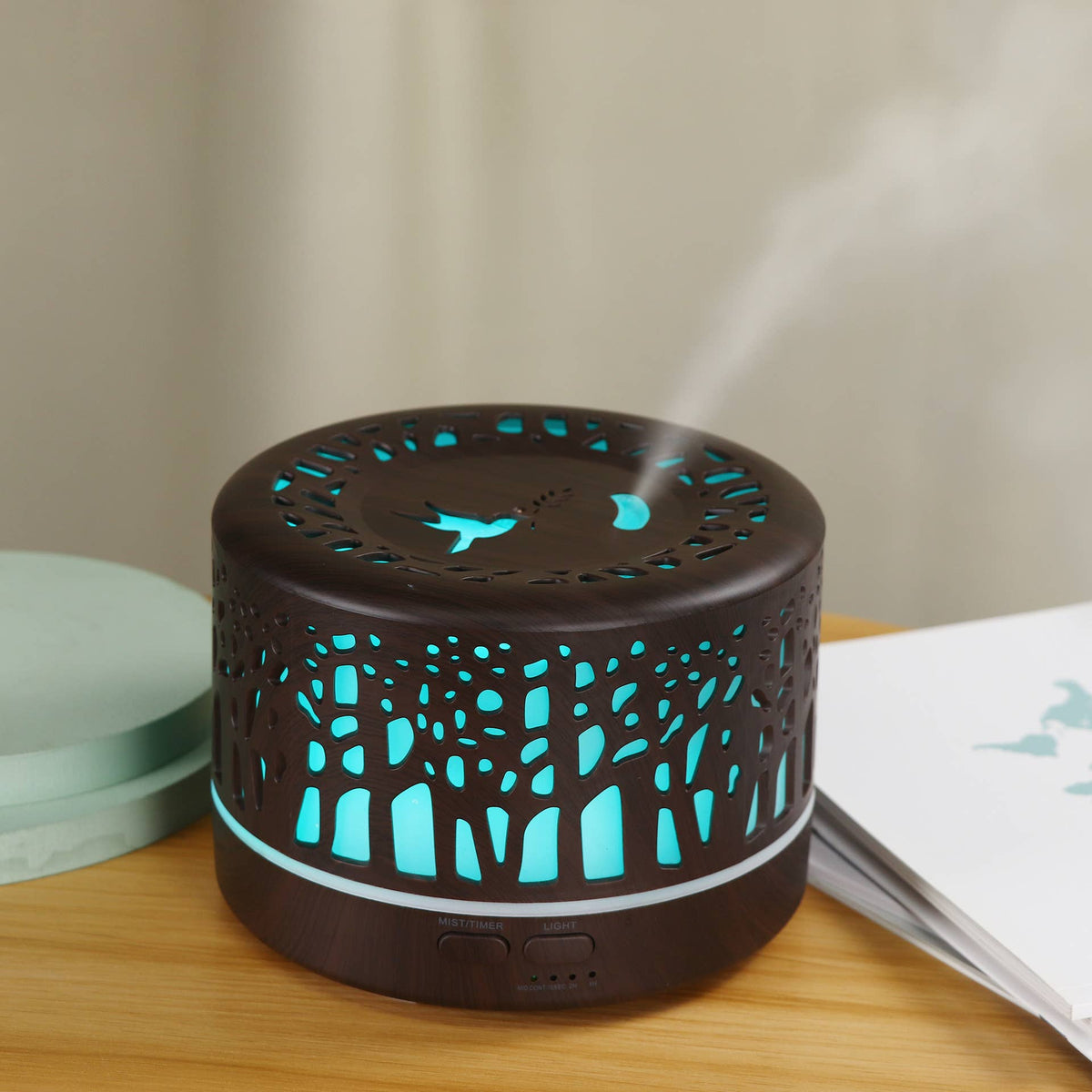 Designer 700ml Ultrasonic 5 in 1 Home Diffuser, Dark Trees