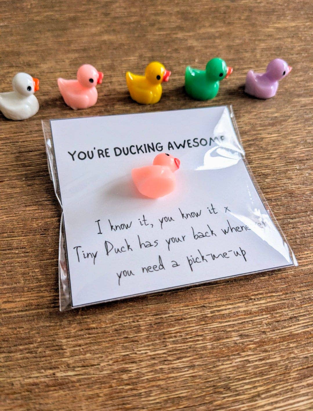 Ducking Awesome Card & Duck Figurine with Message Option