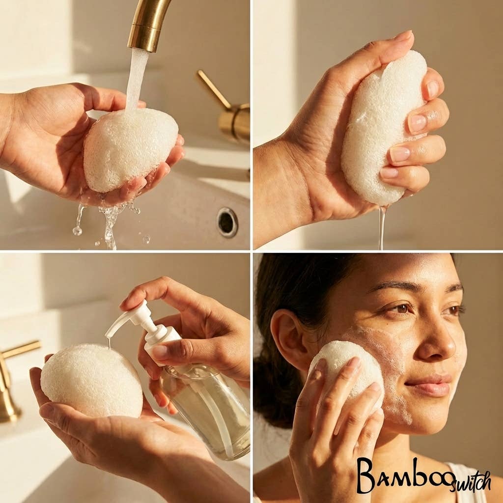 Natural Konjac Facial Cleansing Sponge | Faire Market