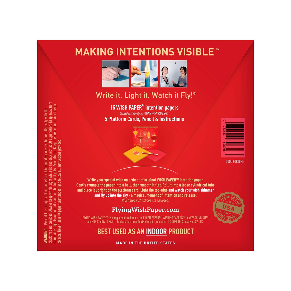 GOOD FORTUNE | Wish Paper Kit, Lunar New Year Good Luck Gift