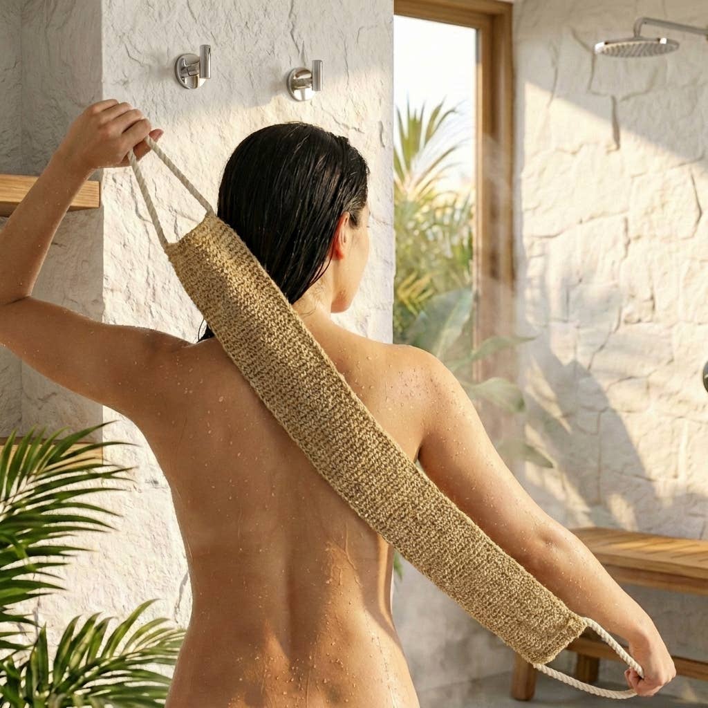 Sisal Linen Back Exfoliating Strap | Faire Market Bestseller