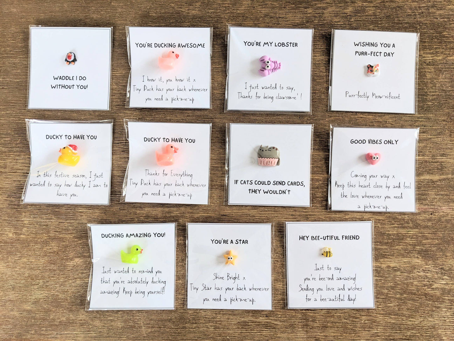 Ducking Awesome Card & Duck Figurine with Message Option