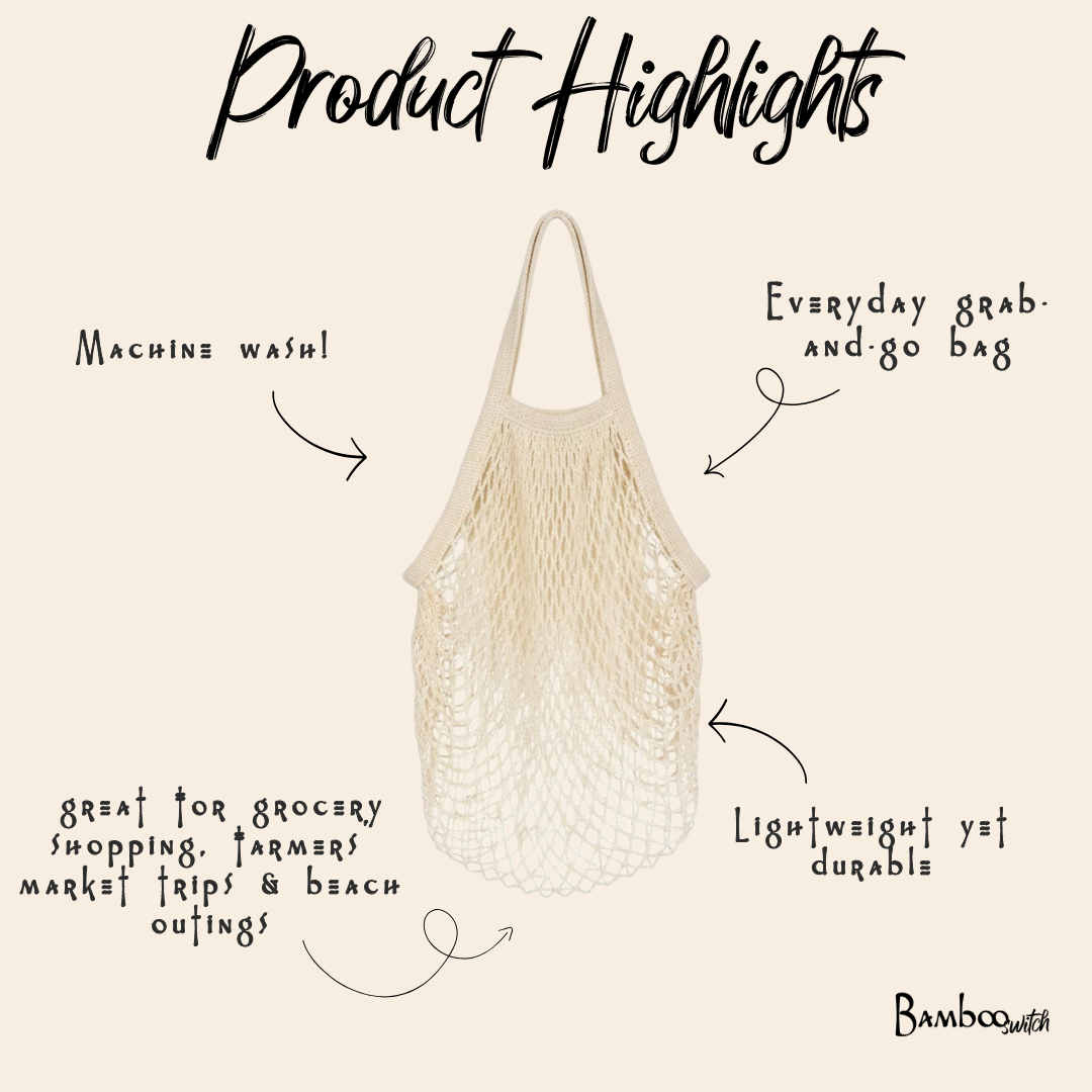 Organic Cotton Net Beach Bag | Summer Bestseller