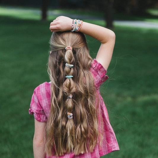 "Adventure" Bear & Forest Animal Theme Hair Tie Bracelet Set