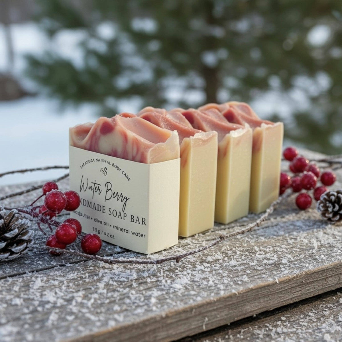 Winter Berry Handmade Soap Bar SEASONAL VEGAN HOLIDAY