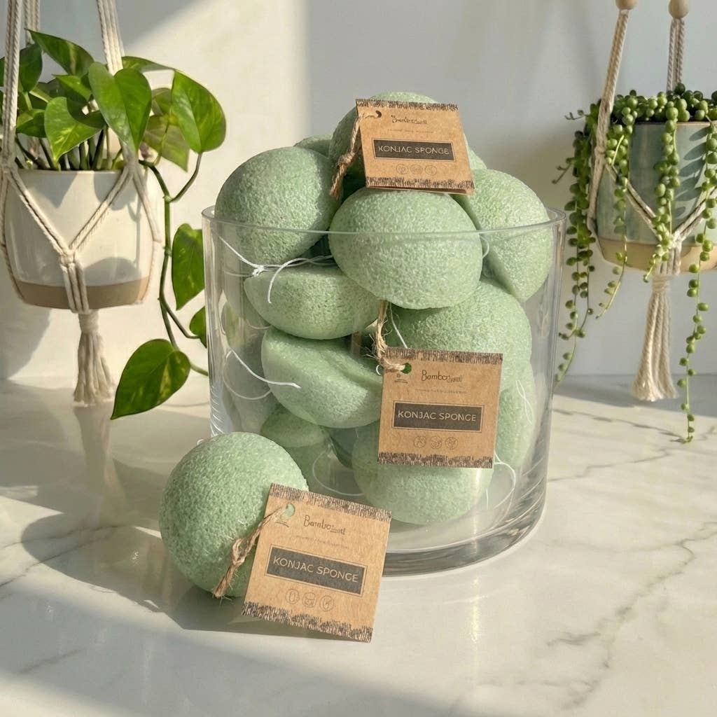 Natural Konjac Facial Cleansing Sponge | Faire Market