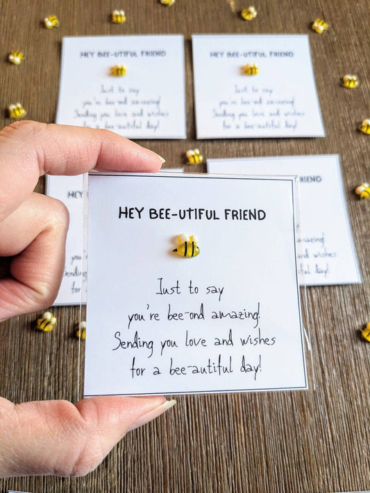 Bee-autiful Friend Card with Bee Figurine