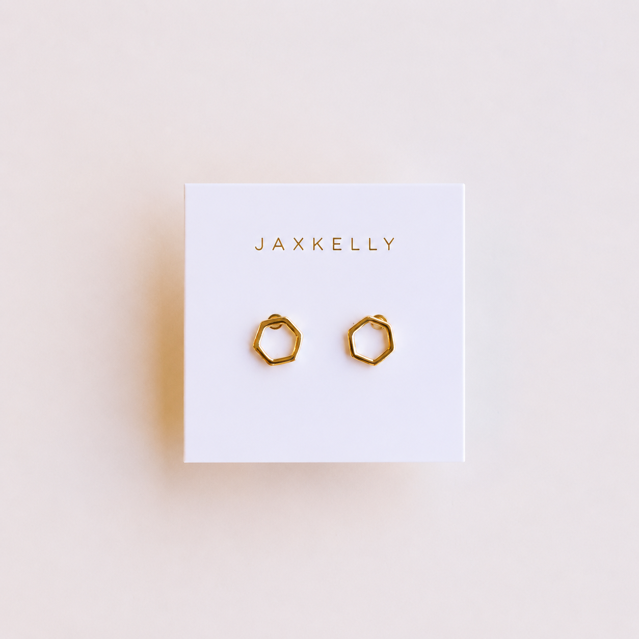 Minimalist - Hexagon - Gold Earrings