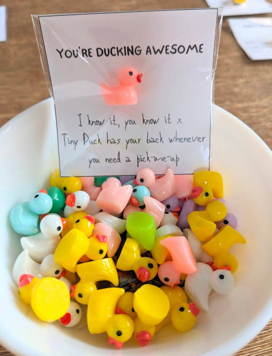 Ducking Awesome Card & Duck Figurine with Message Option