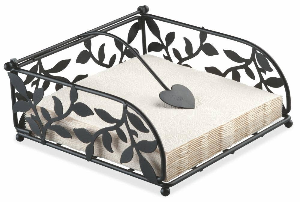 BEV METAL NAPKIN CADDY BY AMBIENTE BLACK